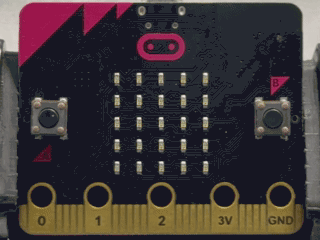 マイクロビットで体動アラームくんを動かす様子
