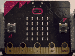 micro:bit でカチカチカウンターを動かす様子