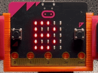 micro:bit で帰り道あんぜんあかり見まもりを動かす様子