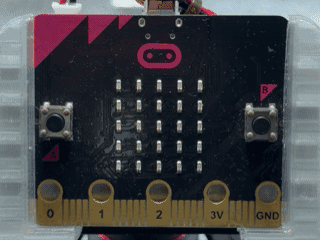 花火までの距離計（雷モード付）をmicro:bitで動かしているようす