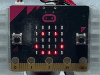 顔でわかる！お部屋の快適度チェッカーをmicro:bitで動かしているようす